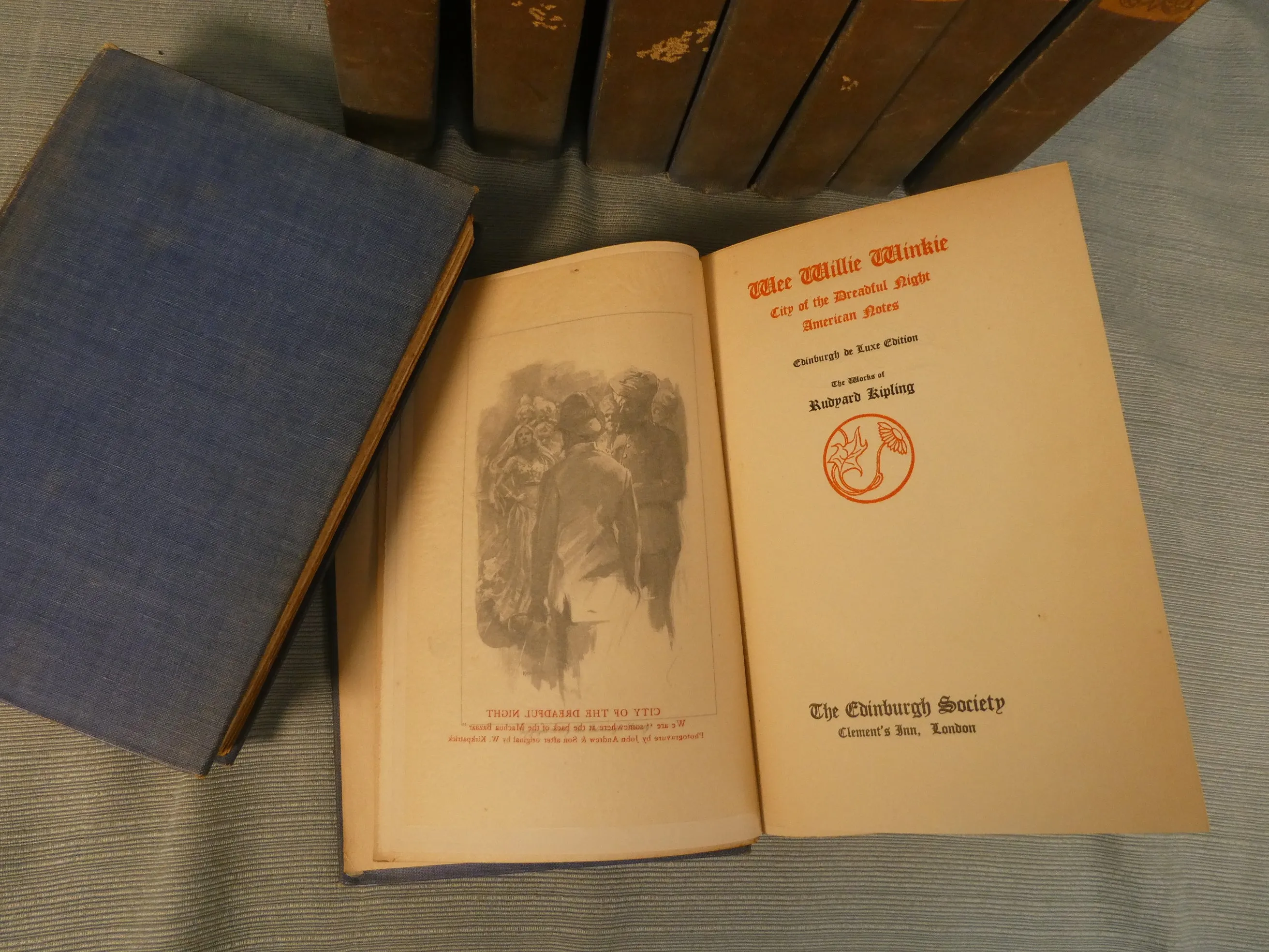 1909 Edinburgh Society "Kipling Works" - 9 Volumes