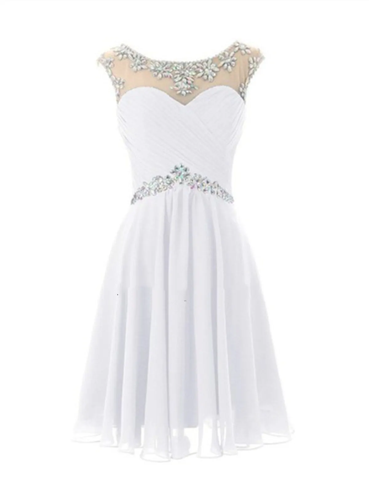 A Line Short Round Neckline Prom Dresses 2015, Short Graduation Dresses 2015, Short Formal Dresses, Cocktail Dresses, Homecoming Dresses