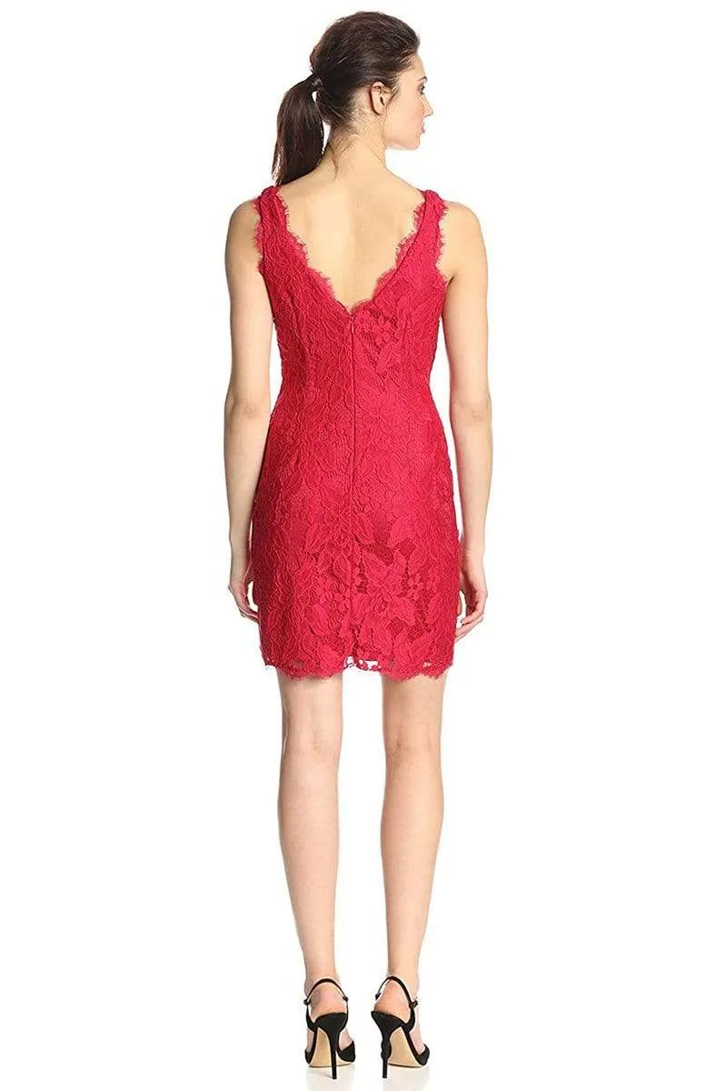 Adrianna Papell - Floral Lace V-Neck Sleeveless Dress 41895500