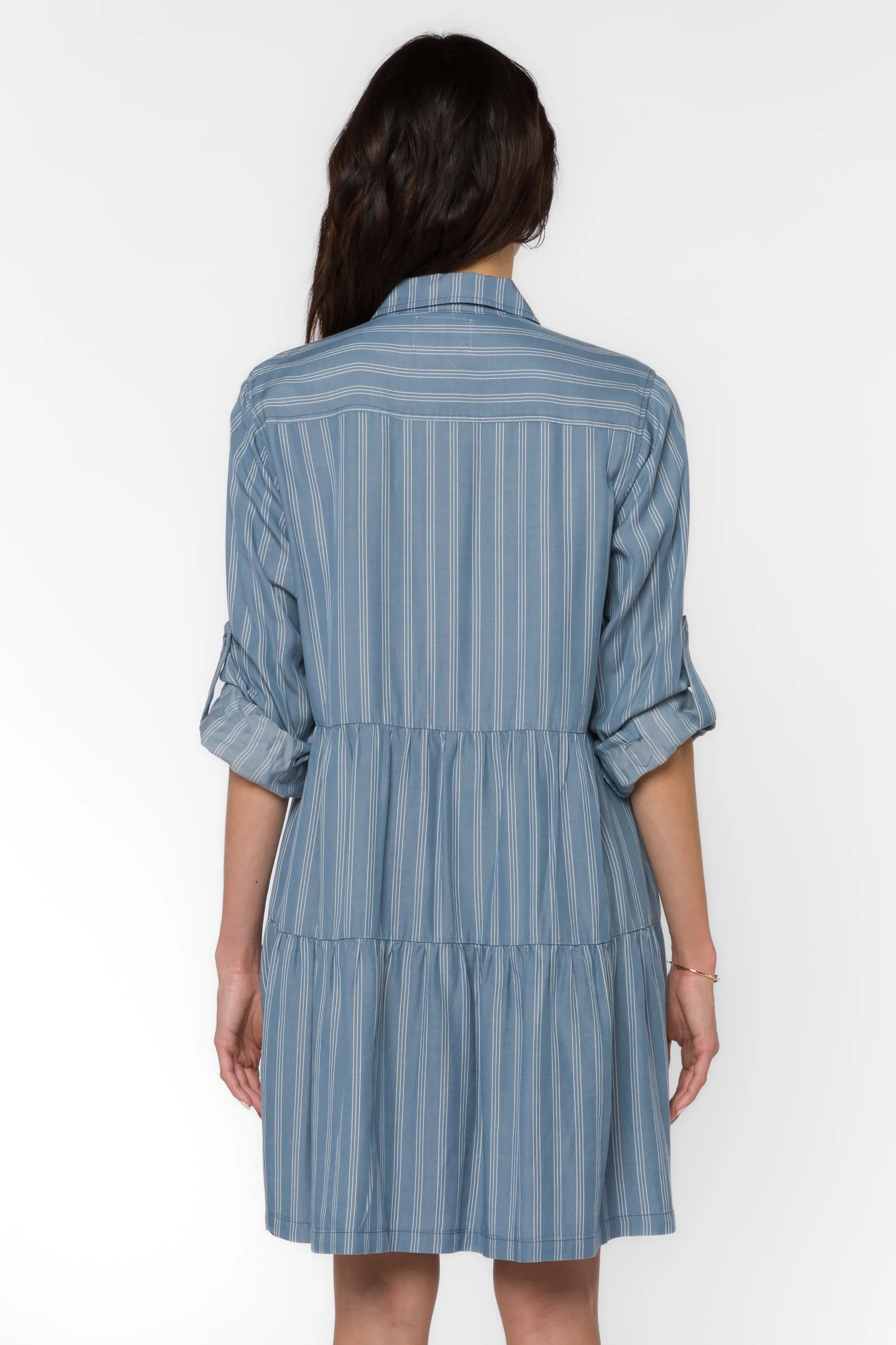 Bree Blue Spruce Stripe Dress