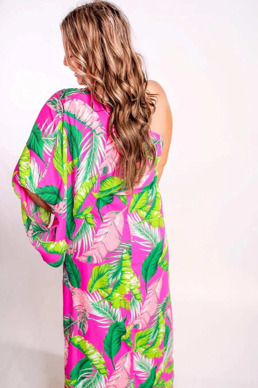 Brooklynn Tropical One Shoulder Dress