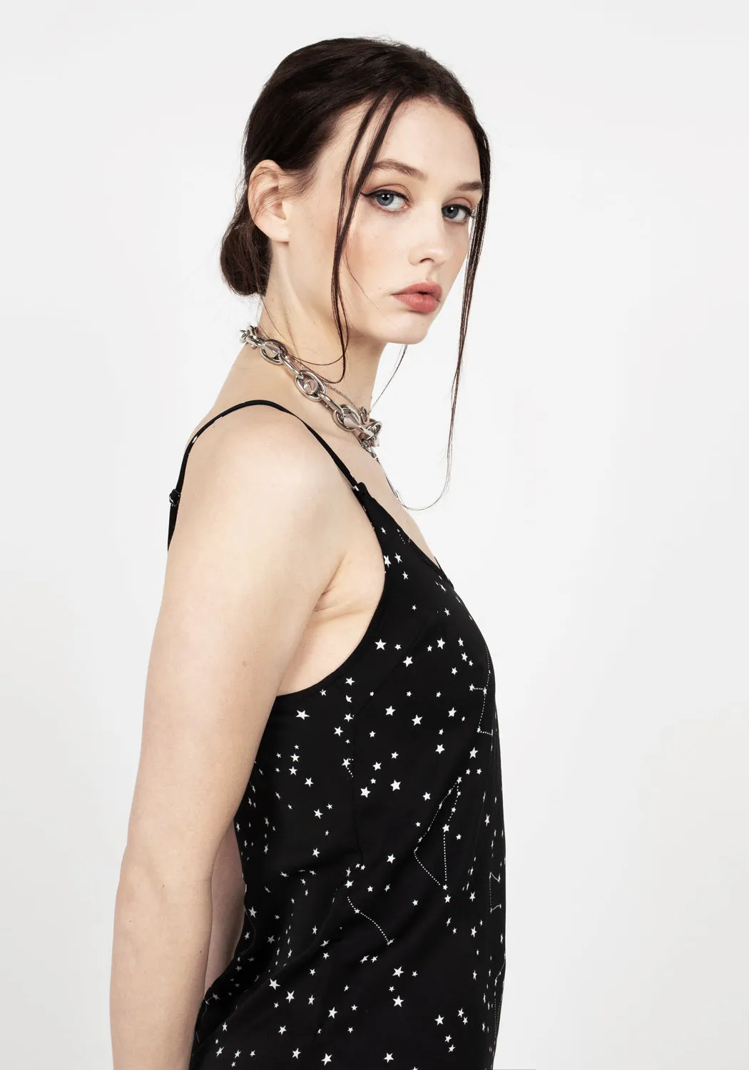 CELESTIAL MIDI SLIP DRESS