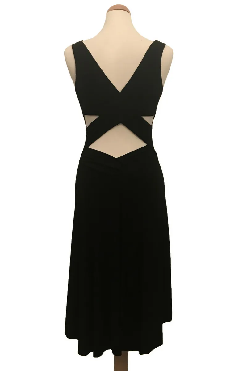 Crisscross Tango Dress with Back Draping