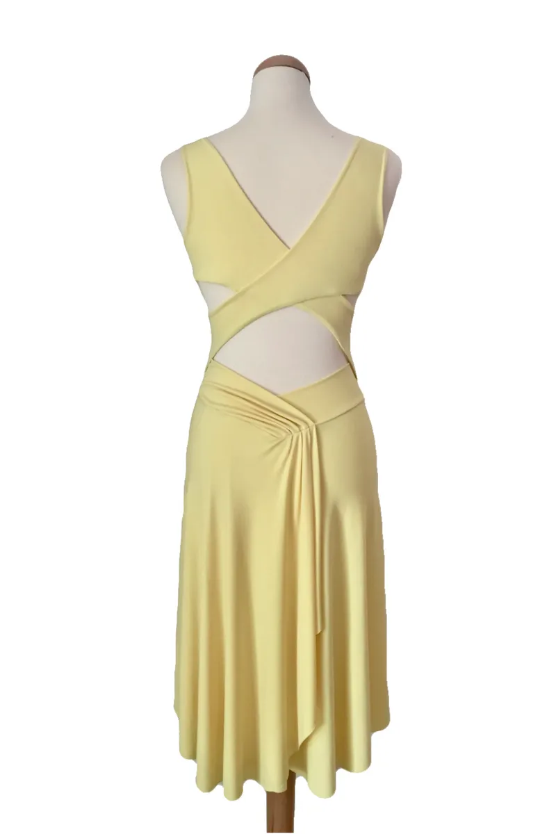 Crisscross Tango Dress with Back Draping