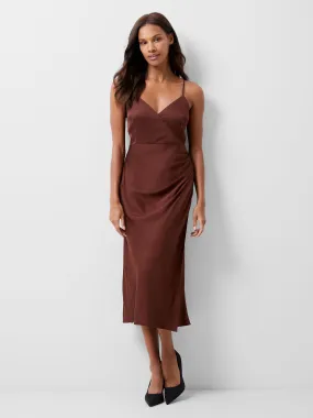 Ennis Satin Slip Midi Dress