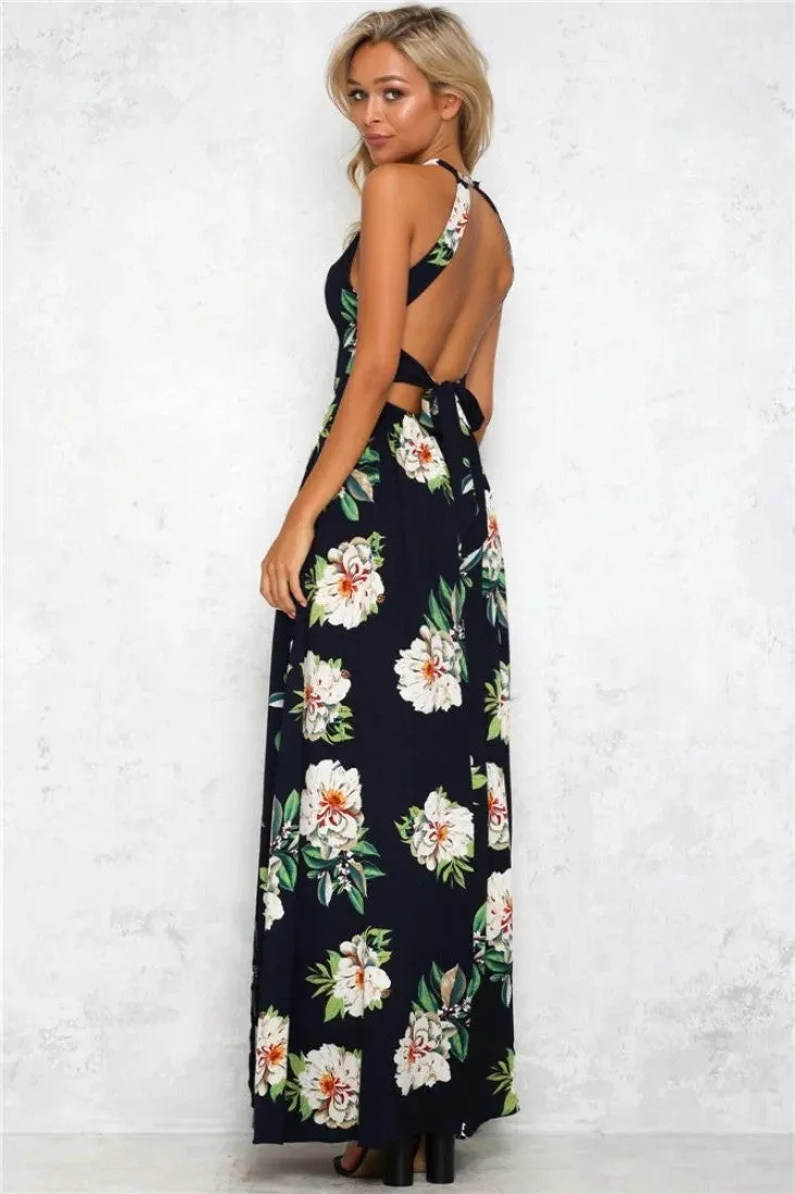 Floral Slit Maxi Dress