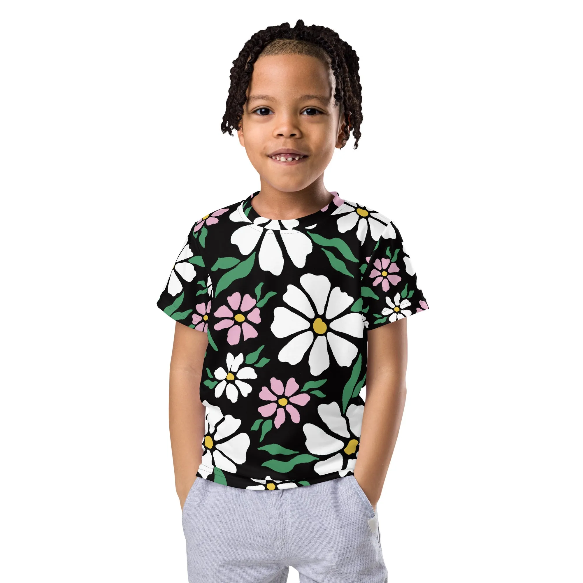 Flower petals pattern Kids crew neck t-shirt