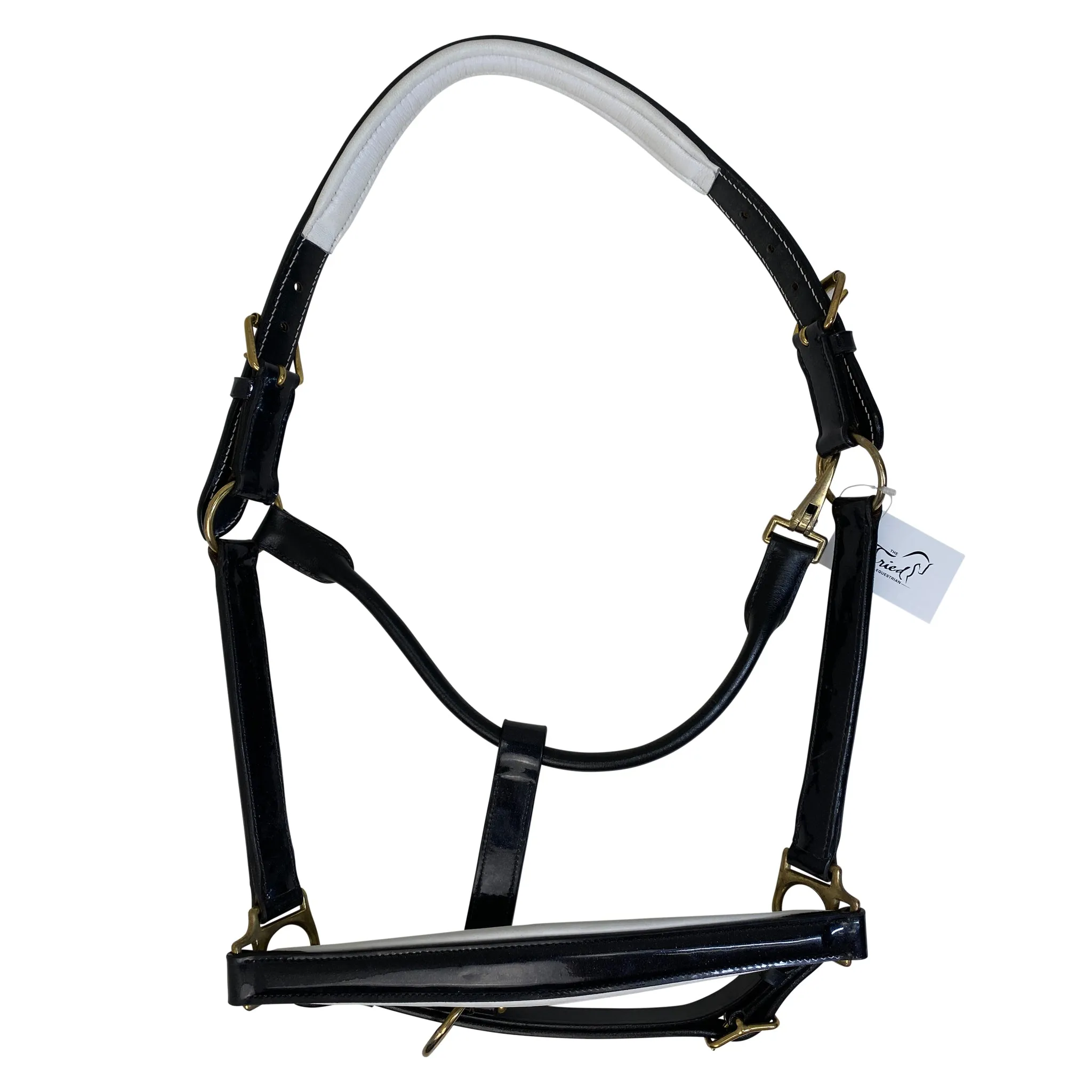 Halter Ego 'Astera' Leather Halter in Deep Navy Sparkle/White - Cob