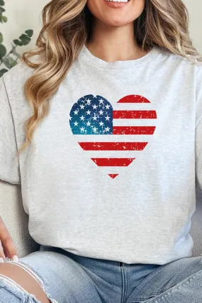 Heart American Flag Unisex T-Shirt