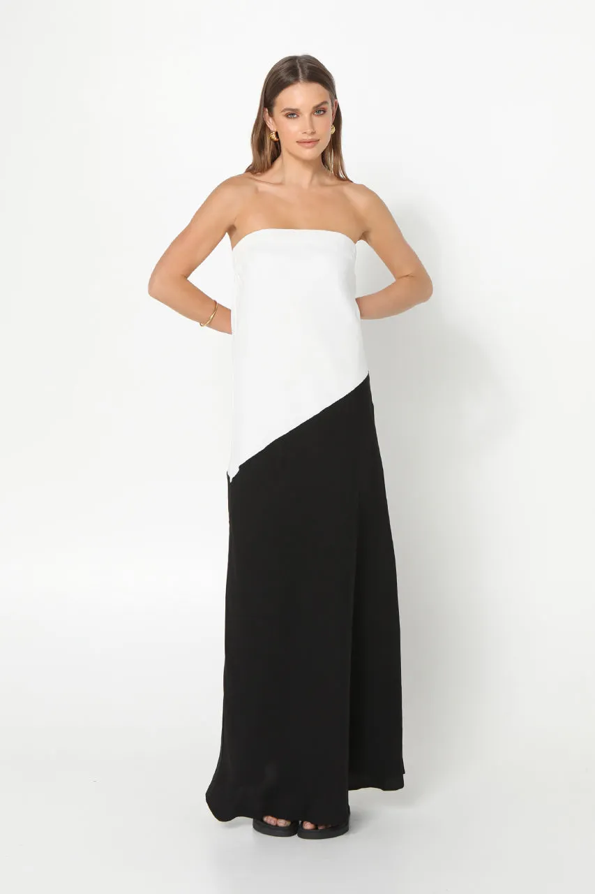 Joanna Maxi Dress | White & Black