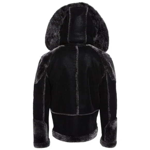 Jordan Craig El Jefe Shearling Moto Jacket (Black) - 91625