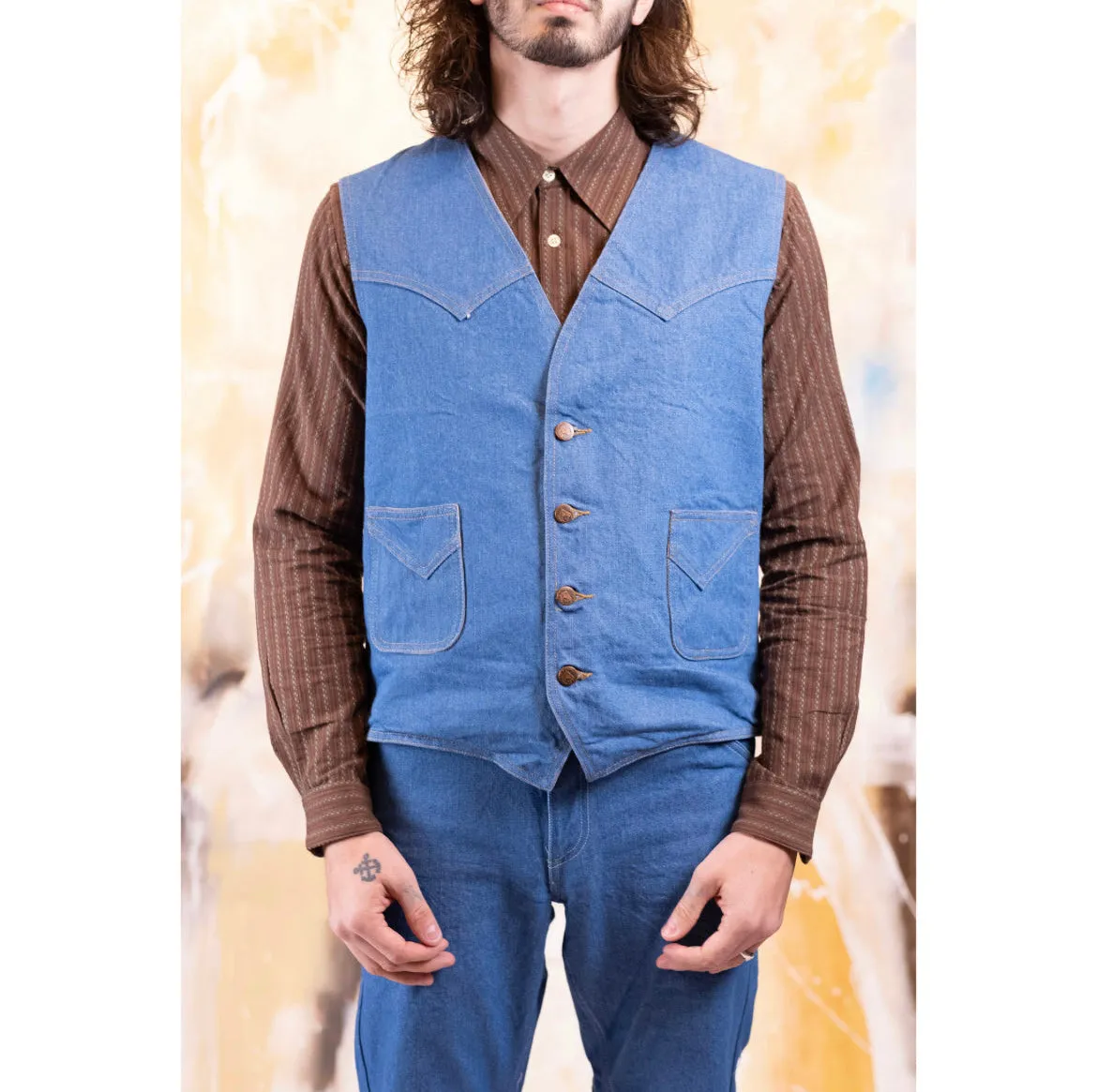 Left Field NYC 14OZ Mt. Vernon Mills Rodeo Western Vest (Excluded From All Discount Codes)