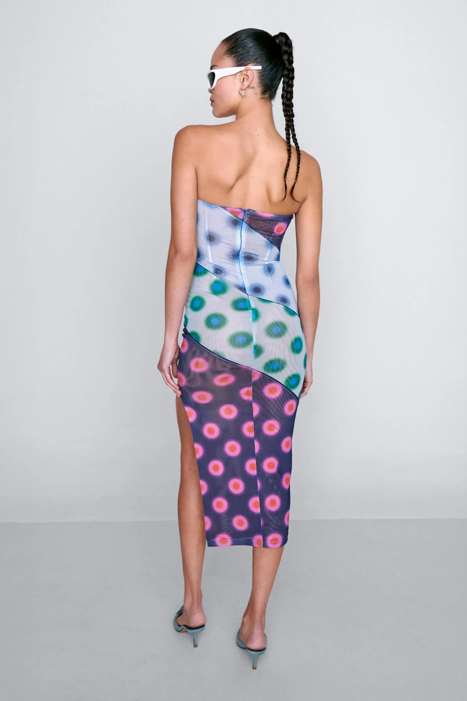 LILA DRESS - POLKA DOT PATCHWORK