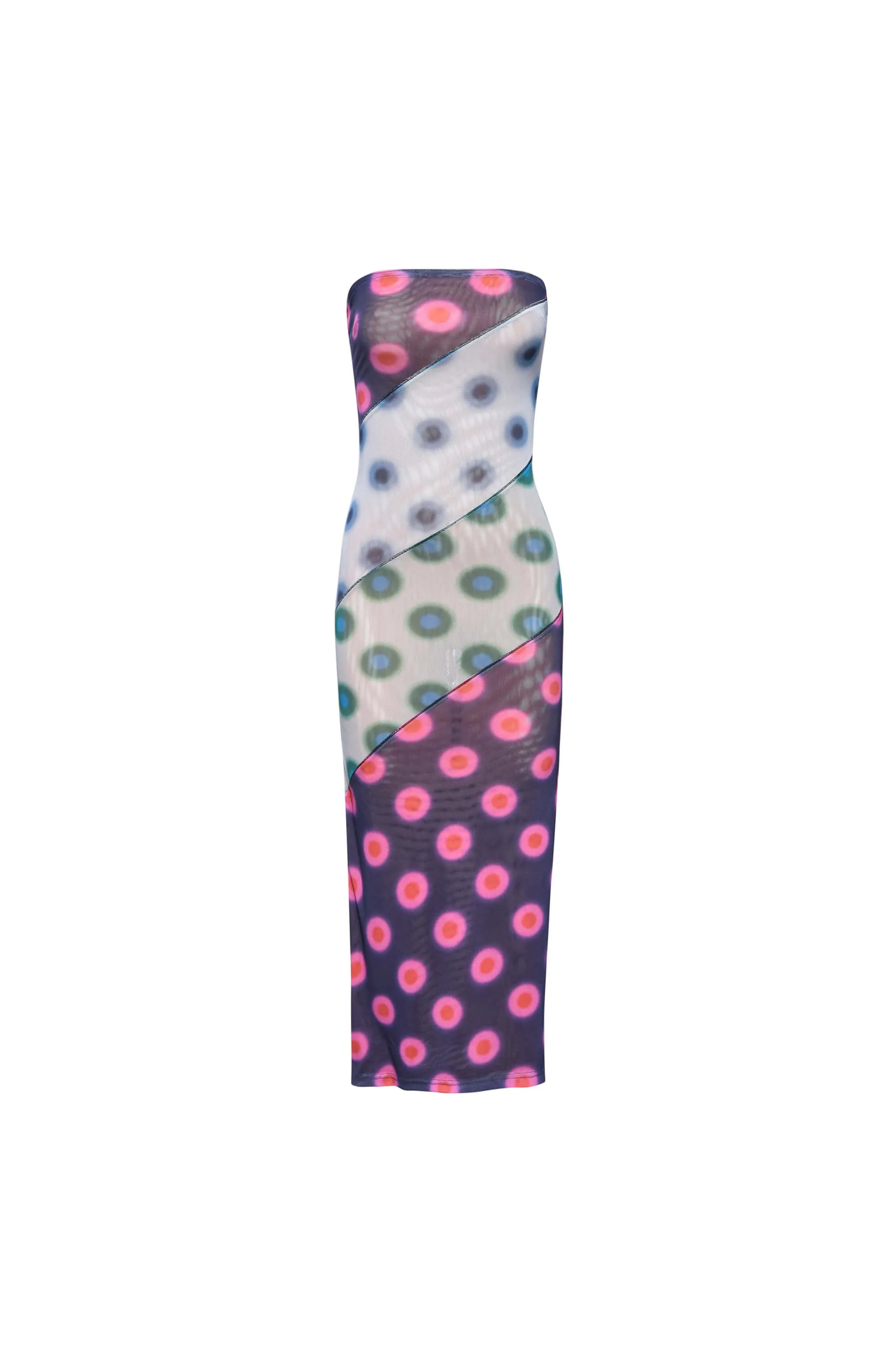 LILA DRESS - POLKA DOT PATCHWORK