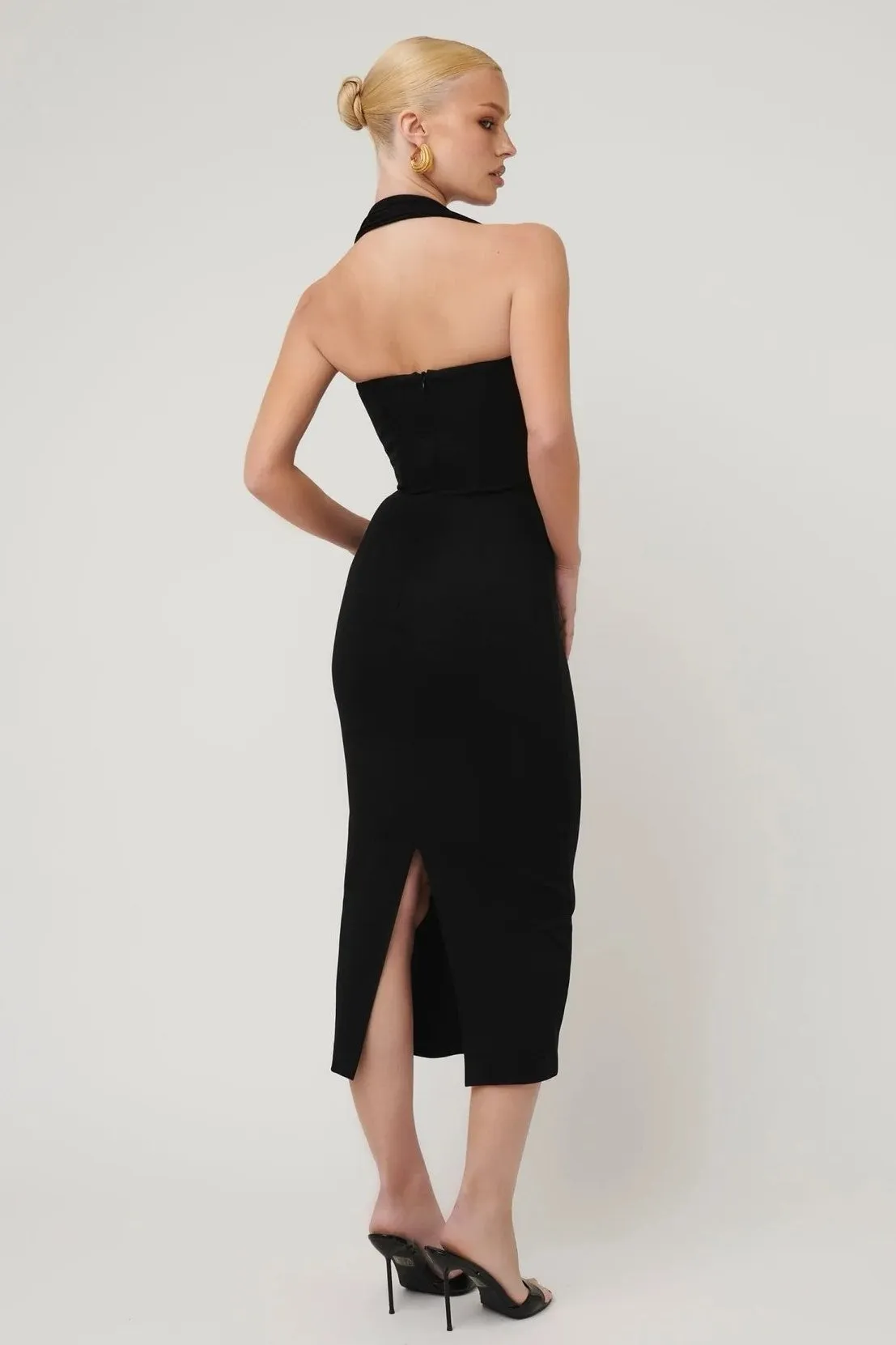 Meline Midi Dress - Black