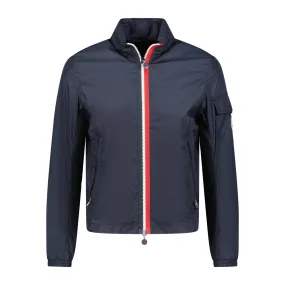 MONCLER KERALLE TRICOLOUR ZIP WINDBREAKER JACKET NAVY