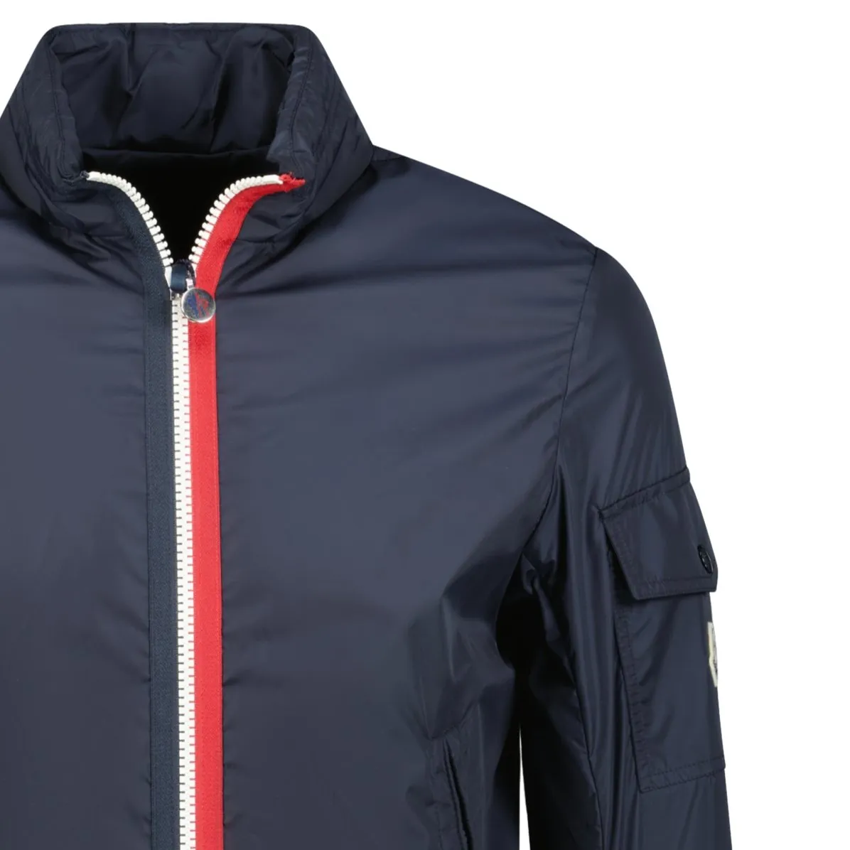 MONCLER KERALLE TRICOLOUR ZIP WINDBREAKER JACKET NAVY