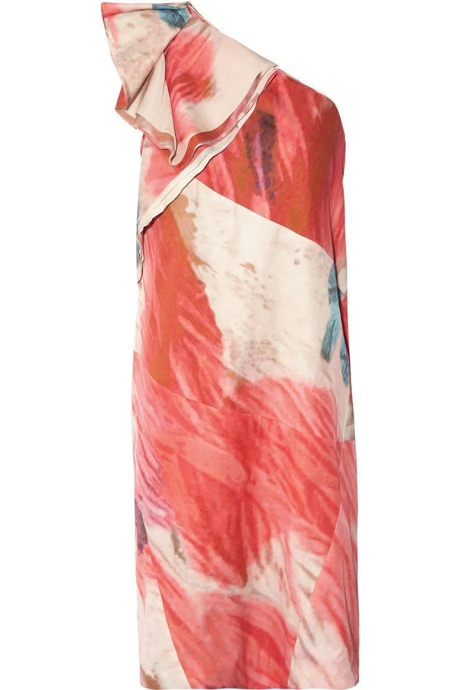 NICOLE FARHI Silk Mix One Shoulder Dress (UK 10 | US 06)