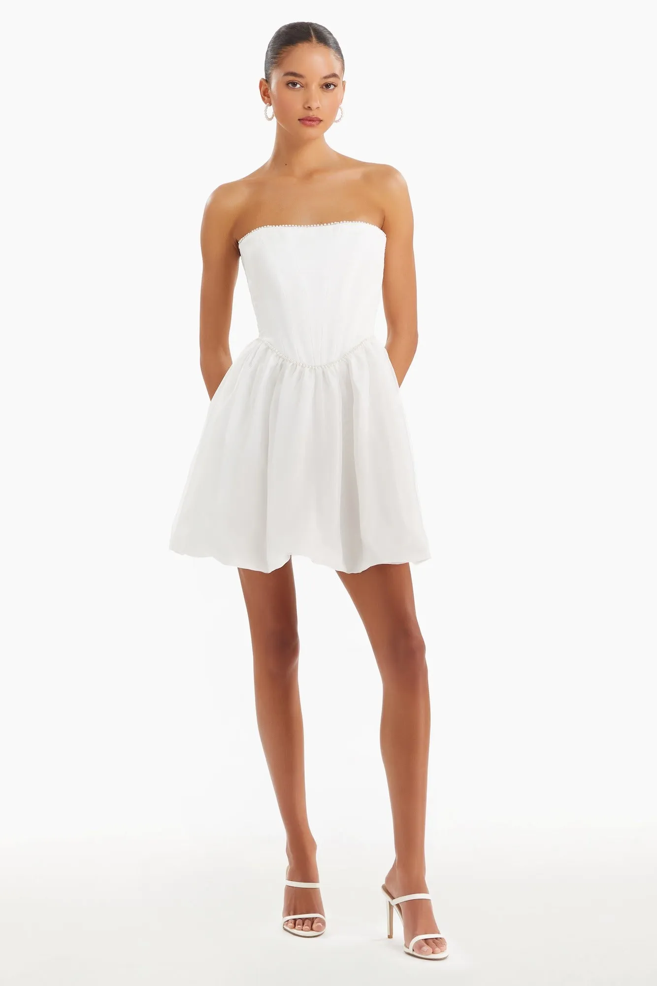 Pompeo Dress with Pearl Trim