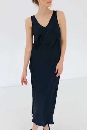 Queenie SL Midnight Slip Midi Dress