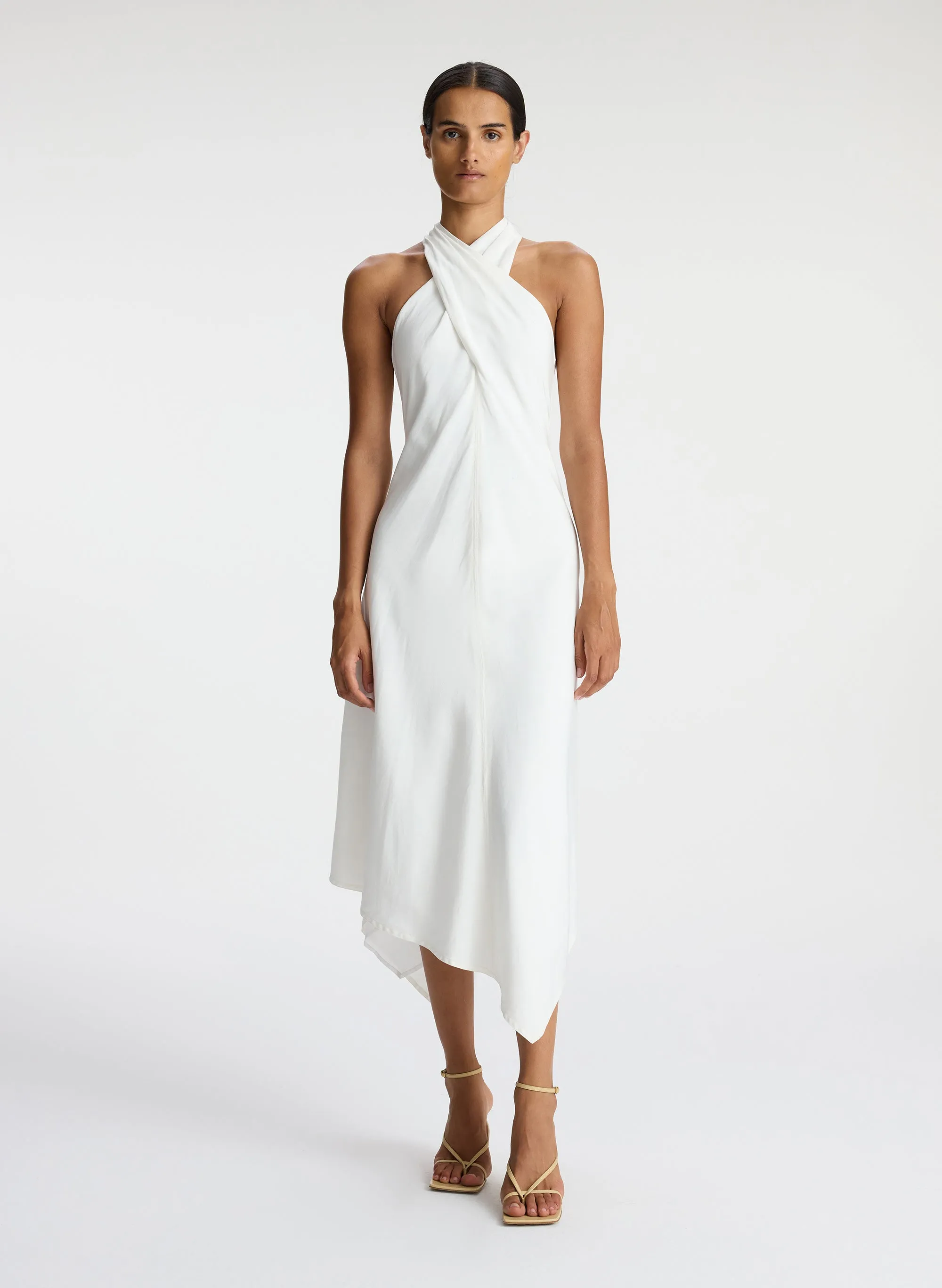 Quinn Linen Halter Dress