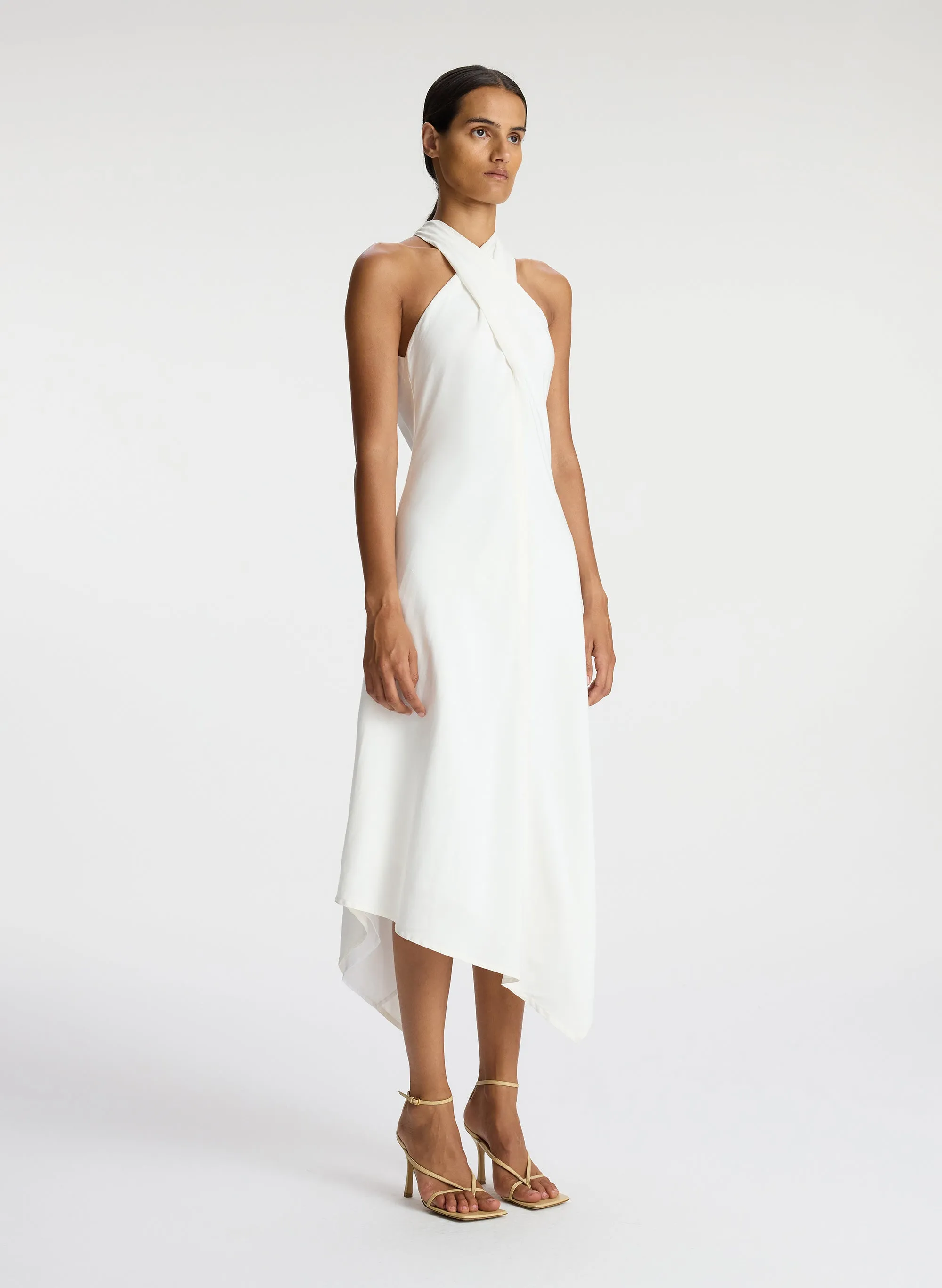 Quinn Linen Halter Dress