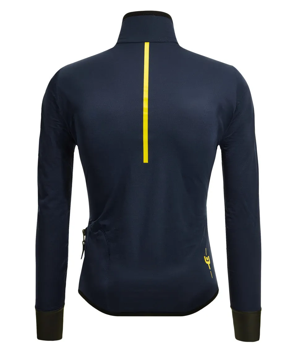 Santini Le Maillot Jaune Rain Jacket - Blue