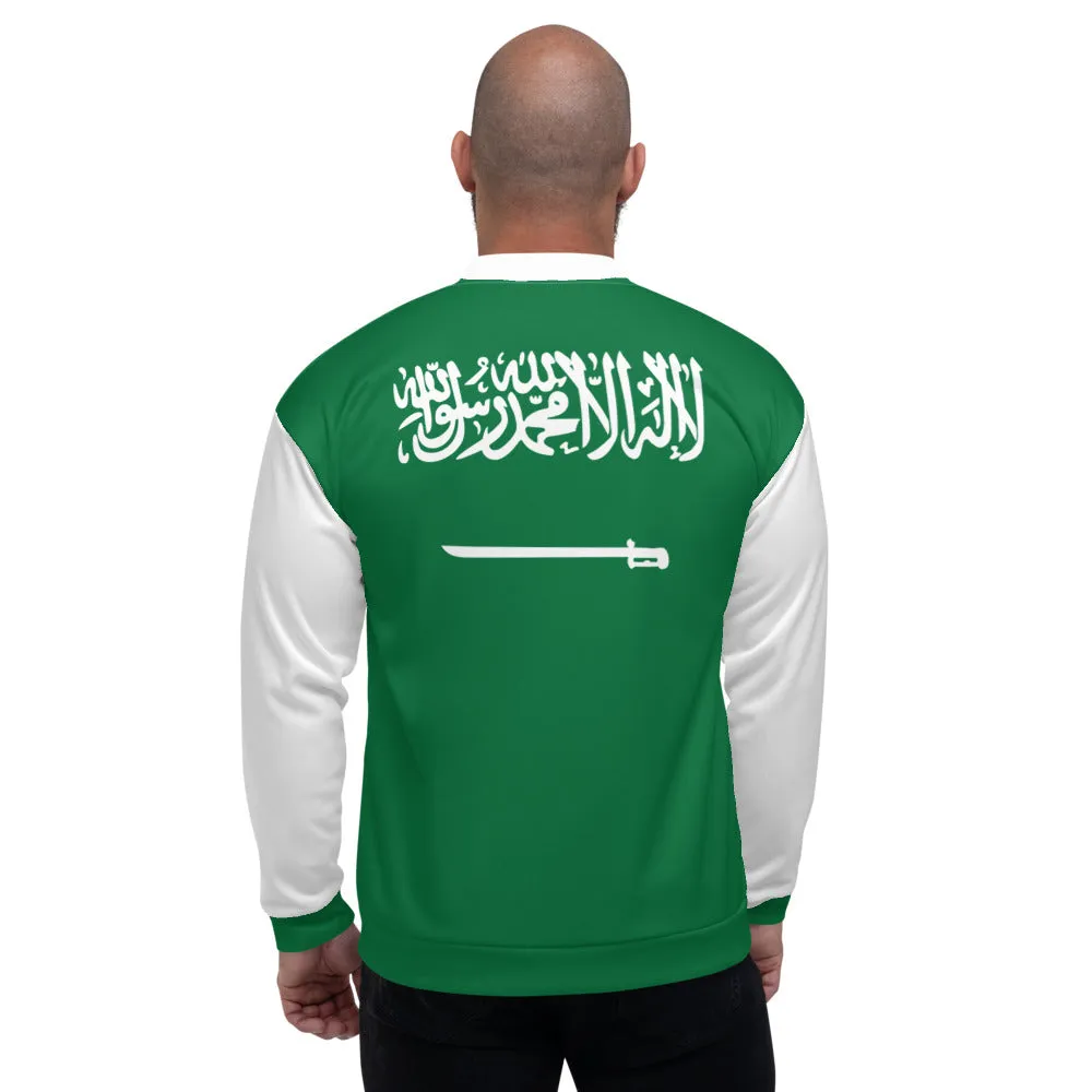 Saudi Arabia Flag Bomber Jacket For Men