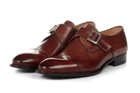 The Olivier Single Monk Strap - Brown