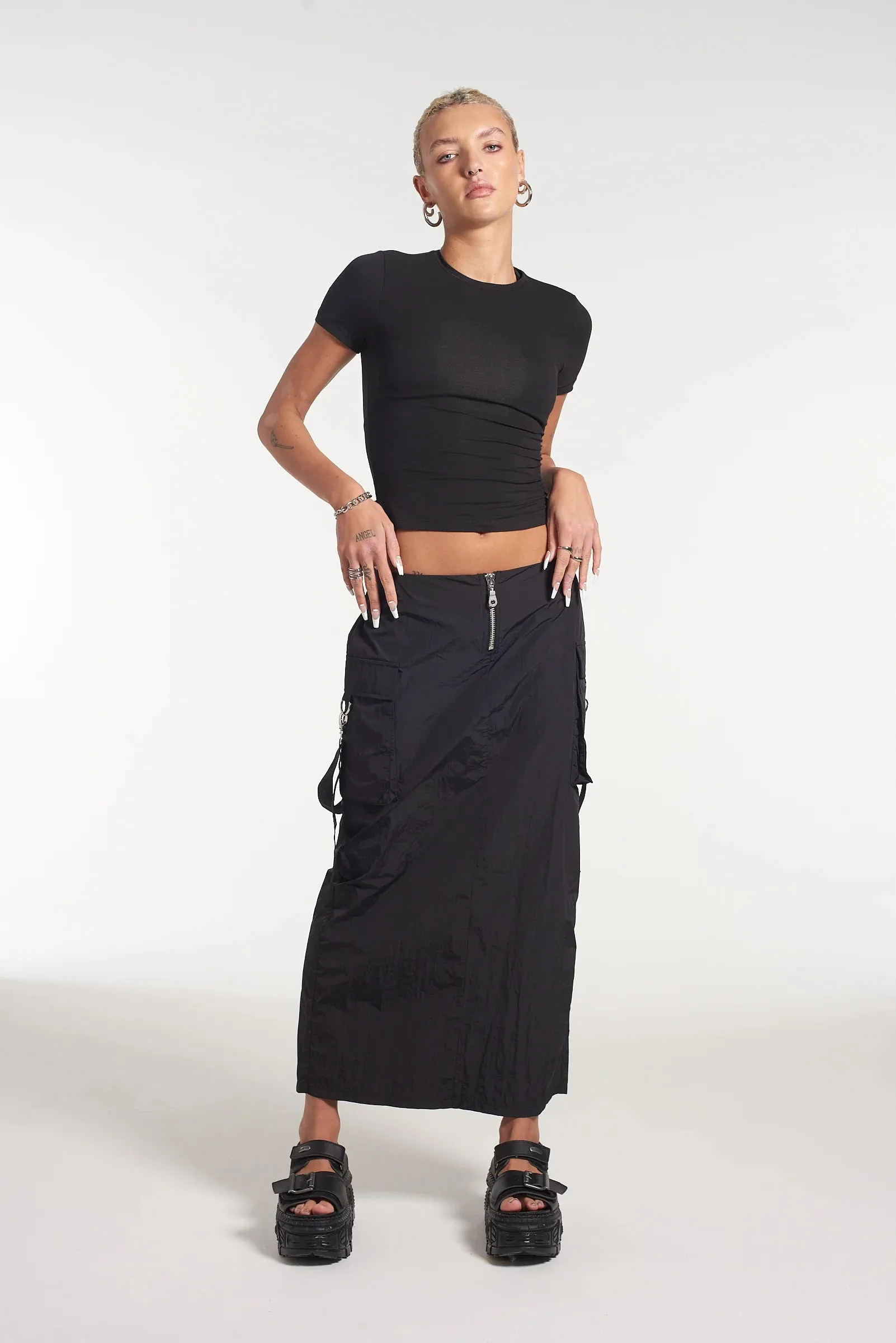 The Ragged Priest Aura Parachute Maxi Skirt