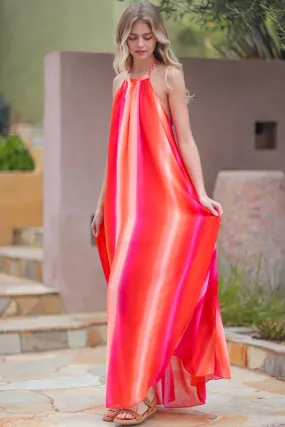 Tie Dye Halter Maxi Dress