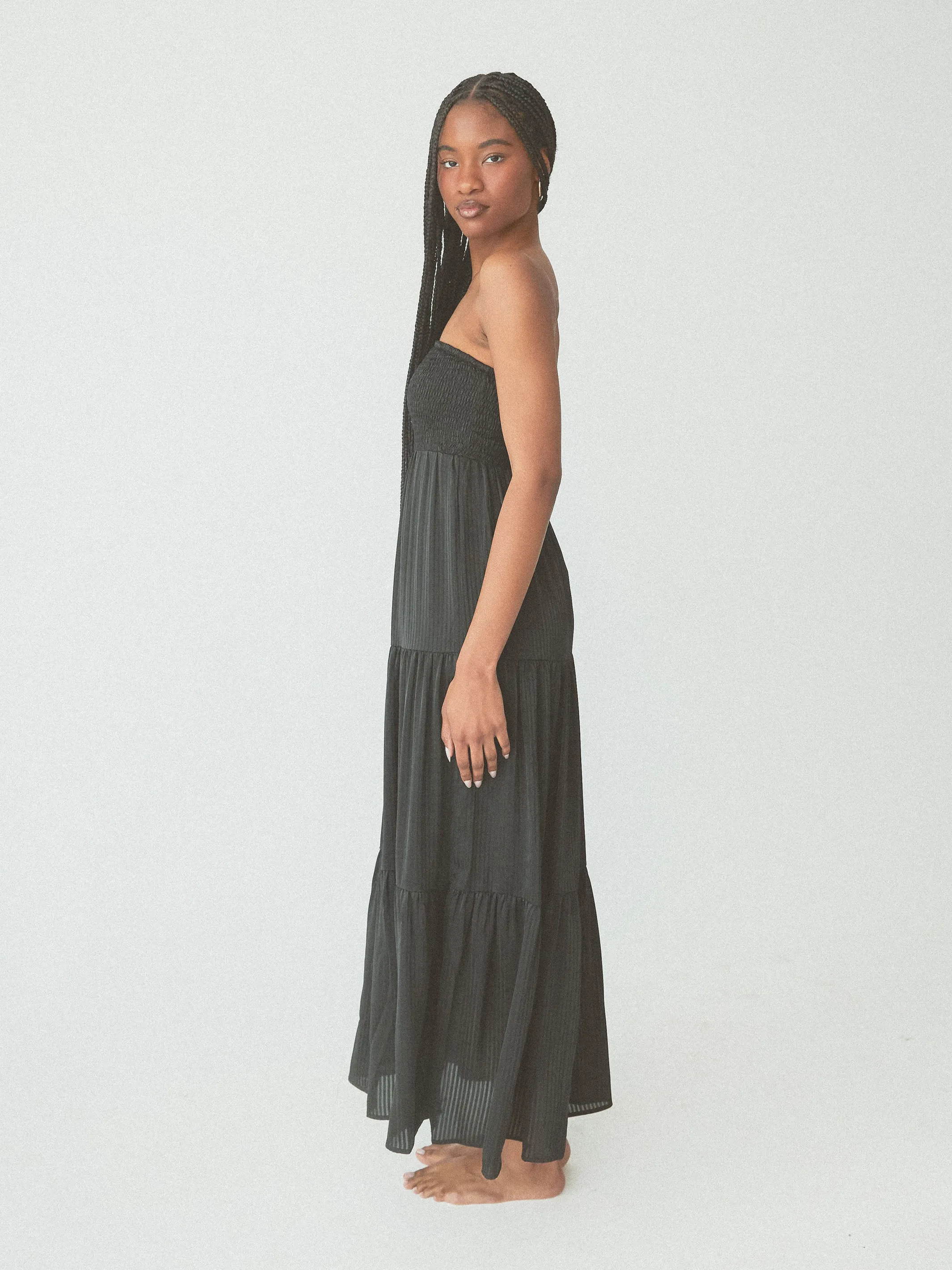 Tube Top Tiered Maxi Brami Dress